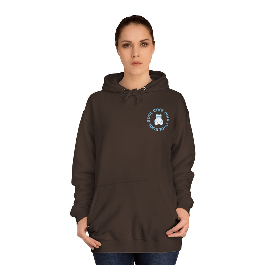 Love Yourself Hoodie — Positive Message College Hoodie | Light Blue Retro Script