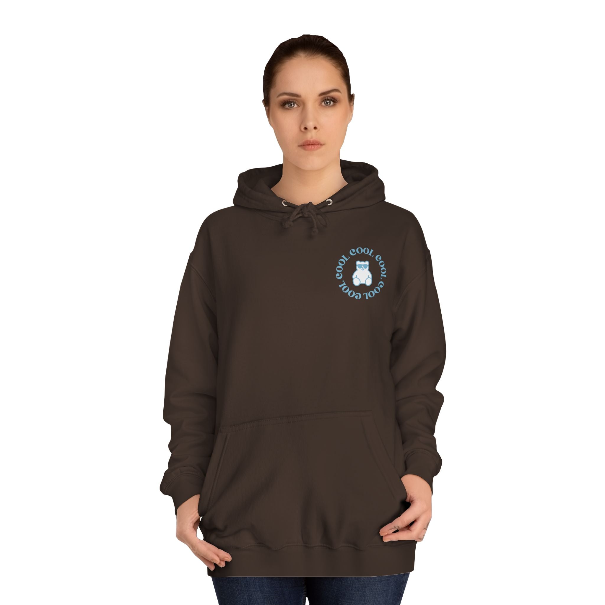 Love Yourself Hoodie — Positive Message College Hoodie | Light Blue Retro Script