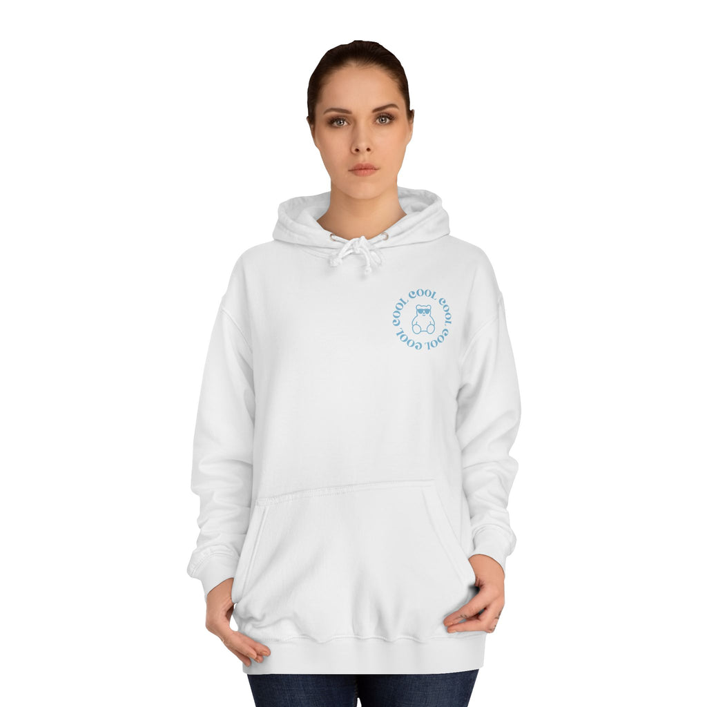Love Yourself Hoodie — Positive Message College Hoodie | Light Blue Retro Script