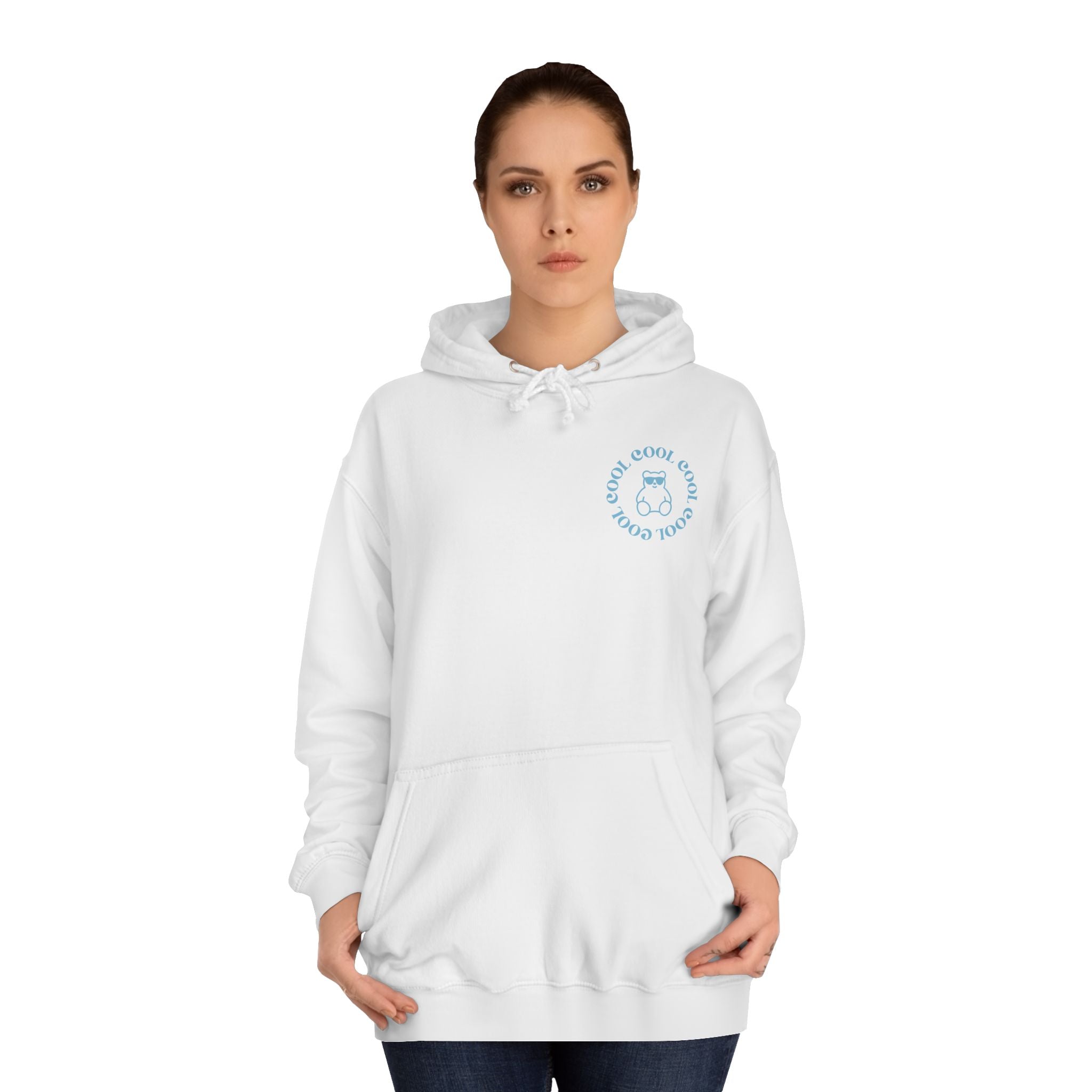Love Yourself Hoodie — Positive Message College Hoodie | Light Blue Retro Script