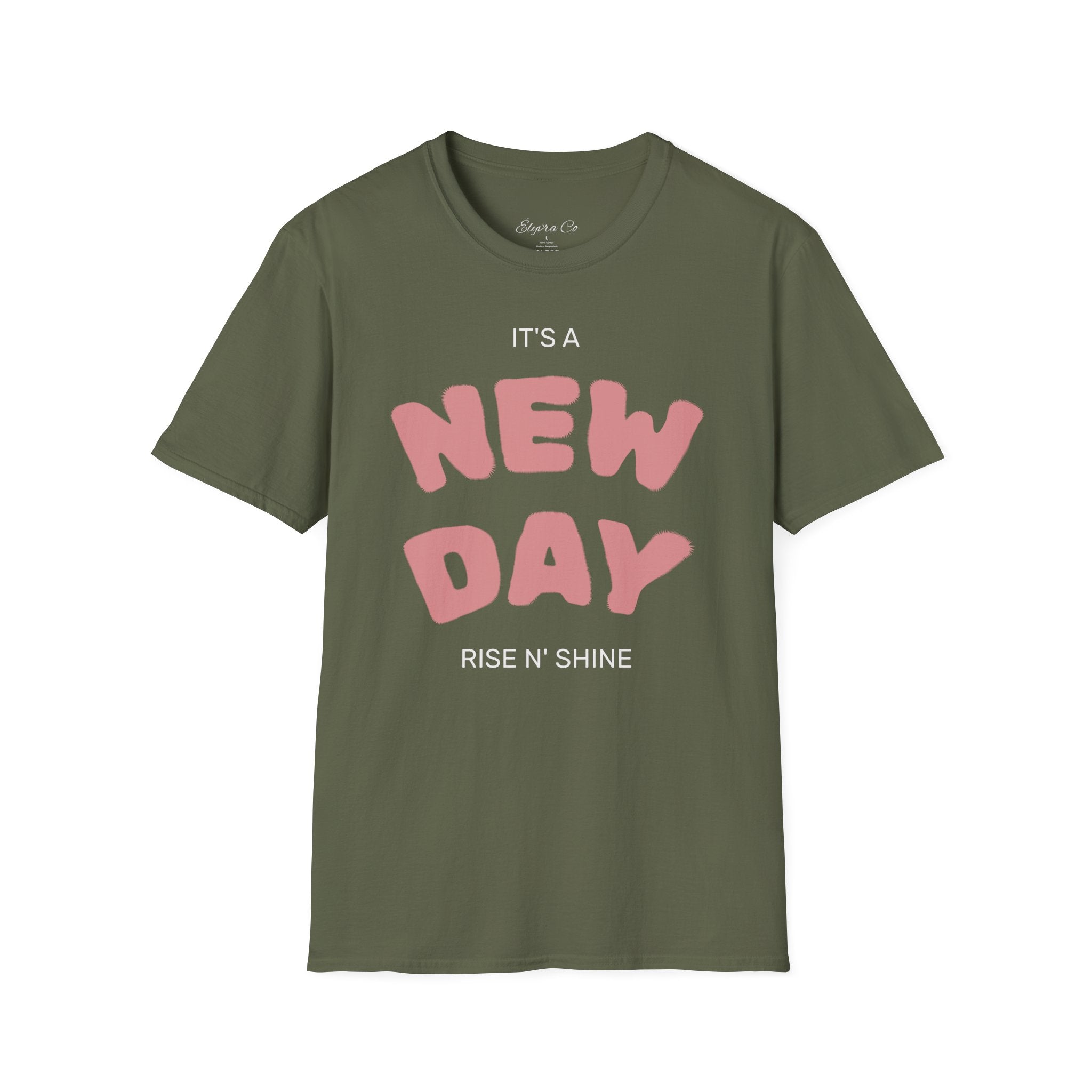New Day T-Shirt — "It’s a New Day, Rise N' Shine" Positive Graphic Tee
