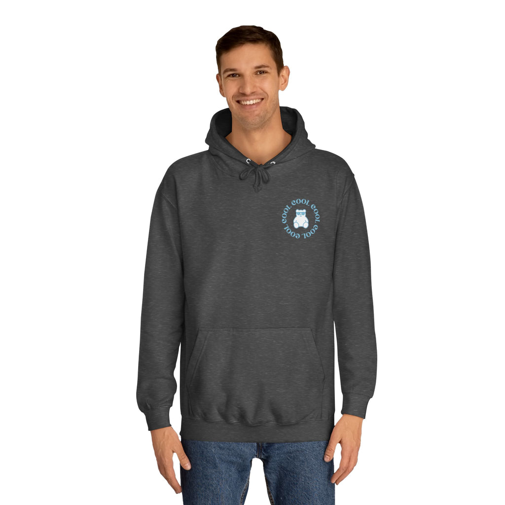 Love Yourself Hoodie — Positive Message College Hoodie | Light Blue Retro Script