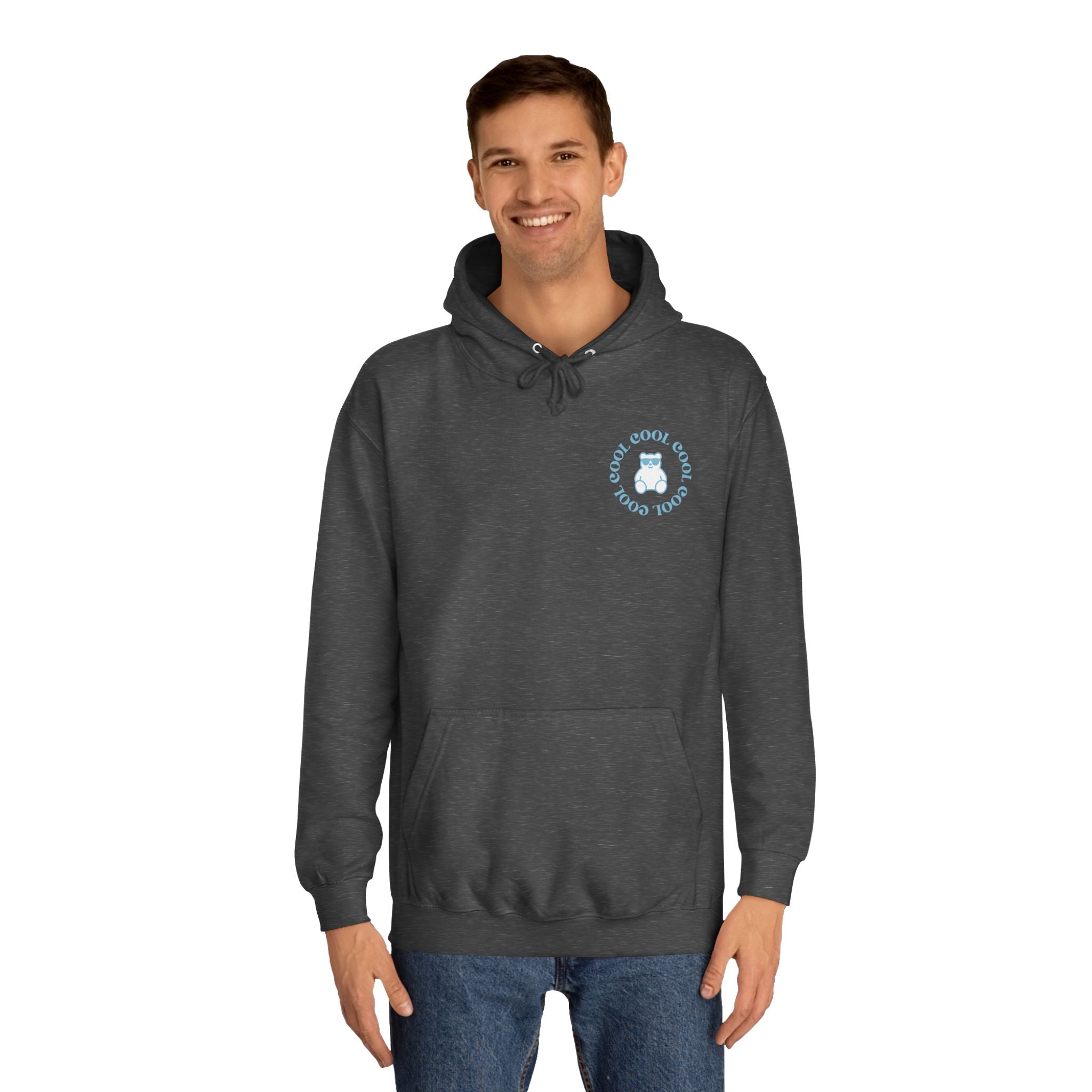 Love Yourself Hoodie — Positive Message College Hoodie | Light Blue Retro Script