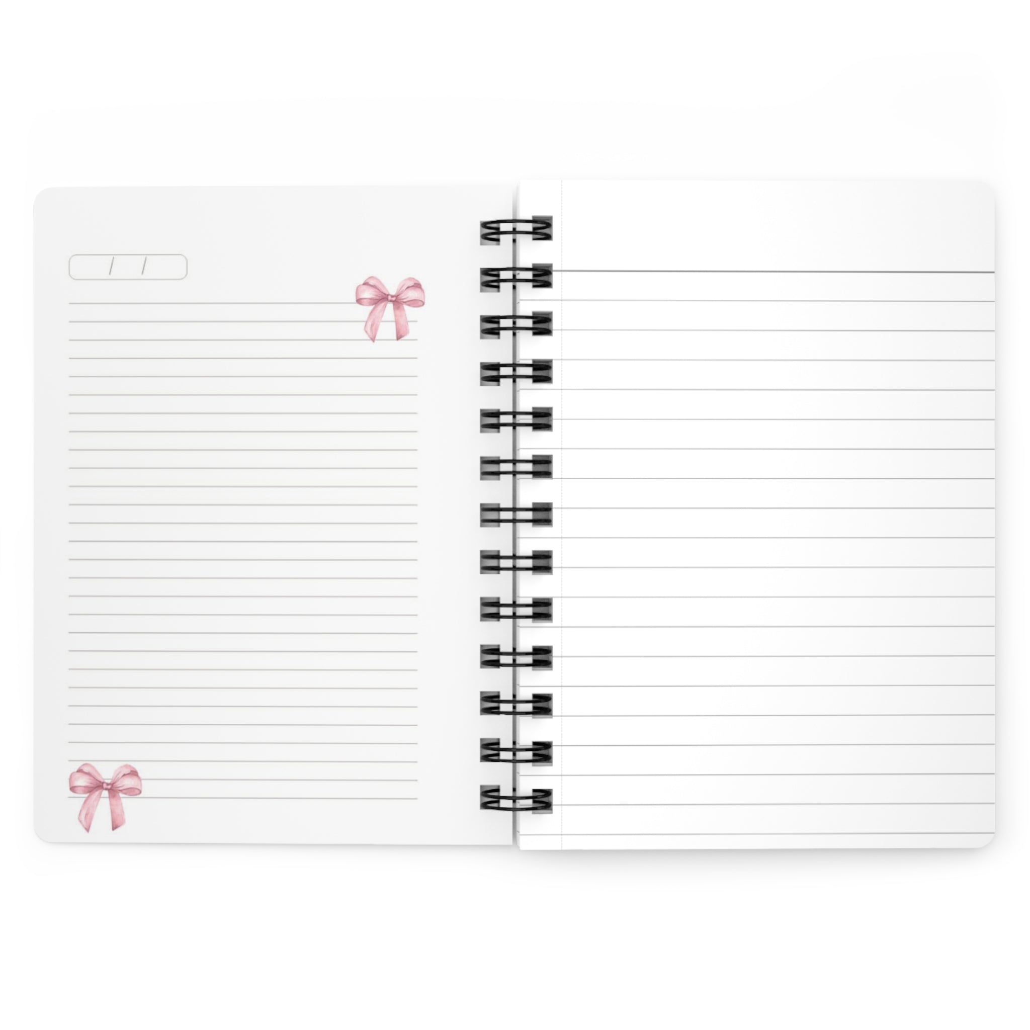 Spiral Journal — "My Personal Journal" Pink Bow & Daisy Notebook for Kids & Teens