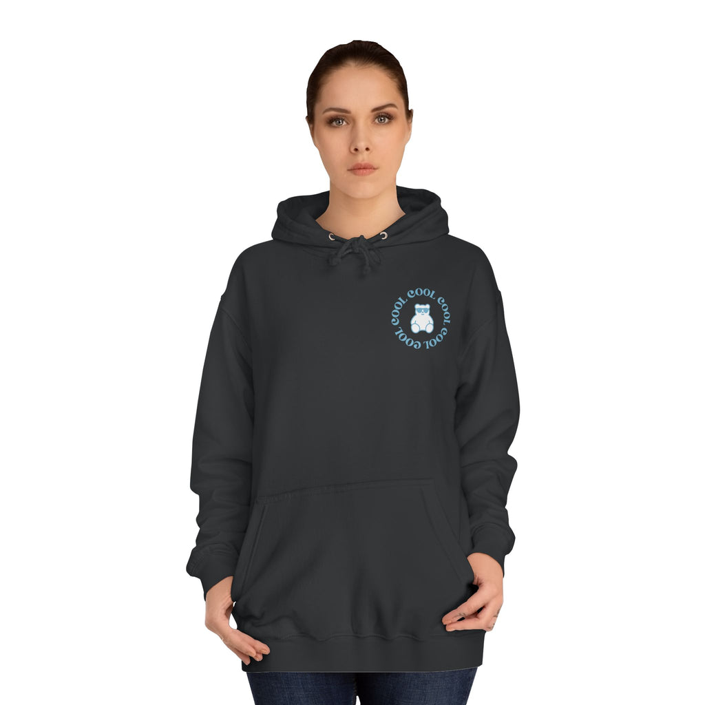 Love Yourself Hoodie — Positive Message College Hoodie | Light Blue Retro Script
