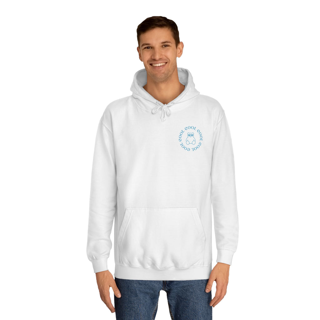 Love Yourself Hoodie — Positive Message College Hoodie | Light Blue Retro Script