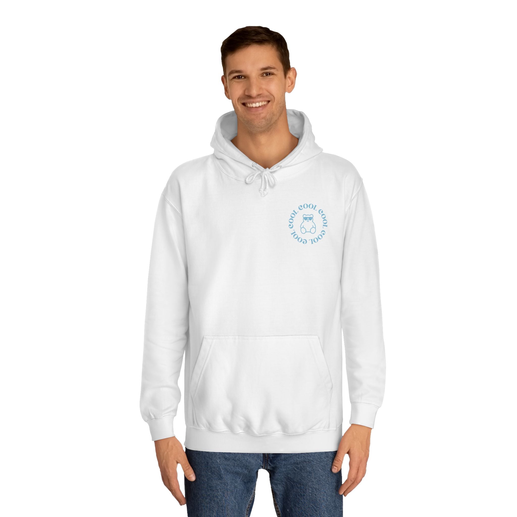 Love Yourself Hoodie — Positive Message College Hoodie | Light Blue Retro Script