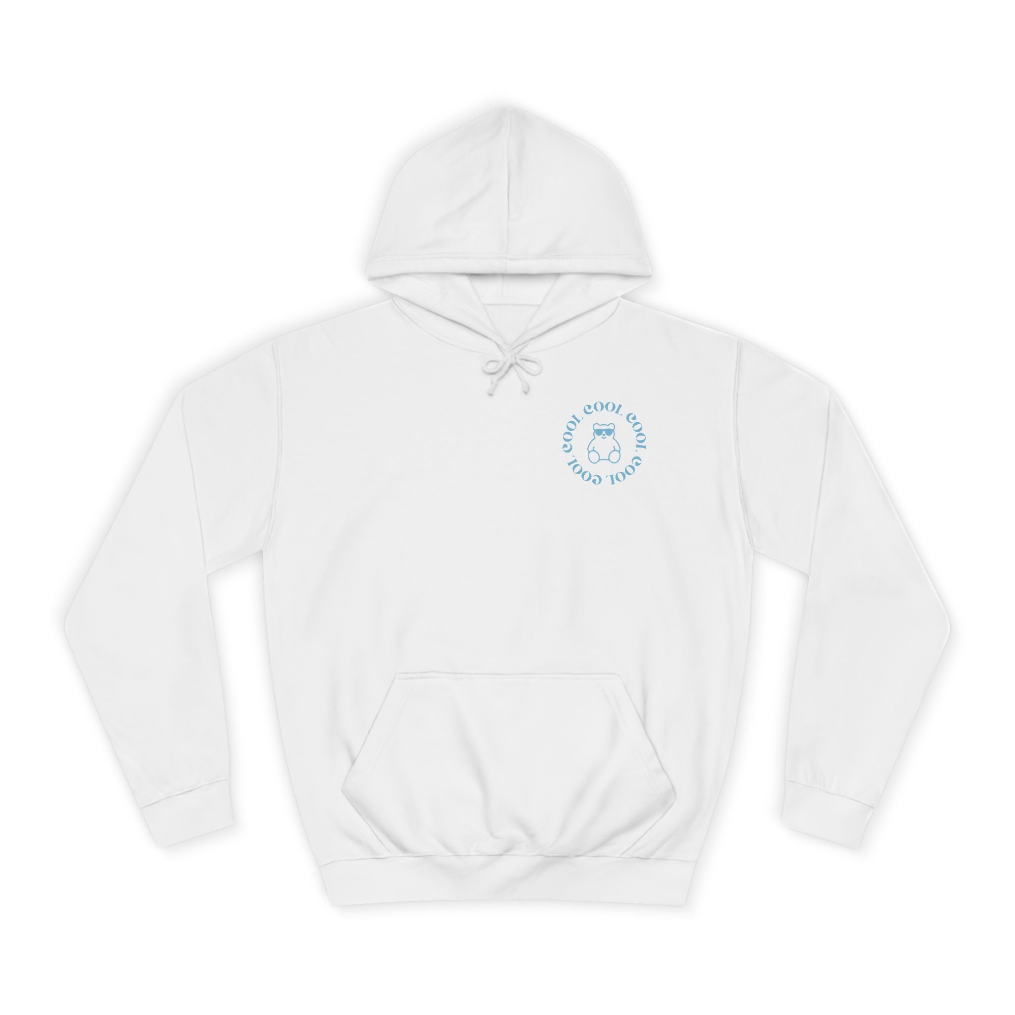 Love Yourself Hoodie — Positive Message College Hoodie | Light Blue Retro Script