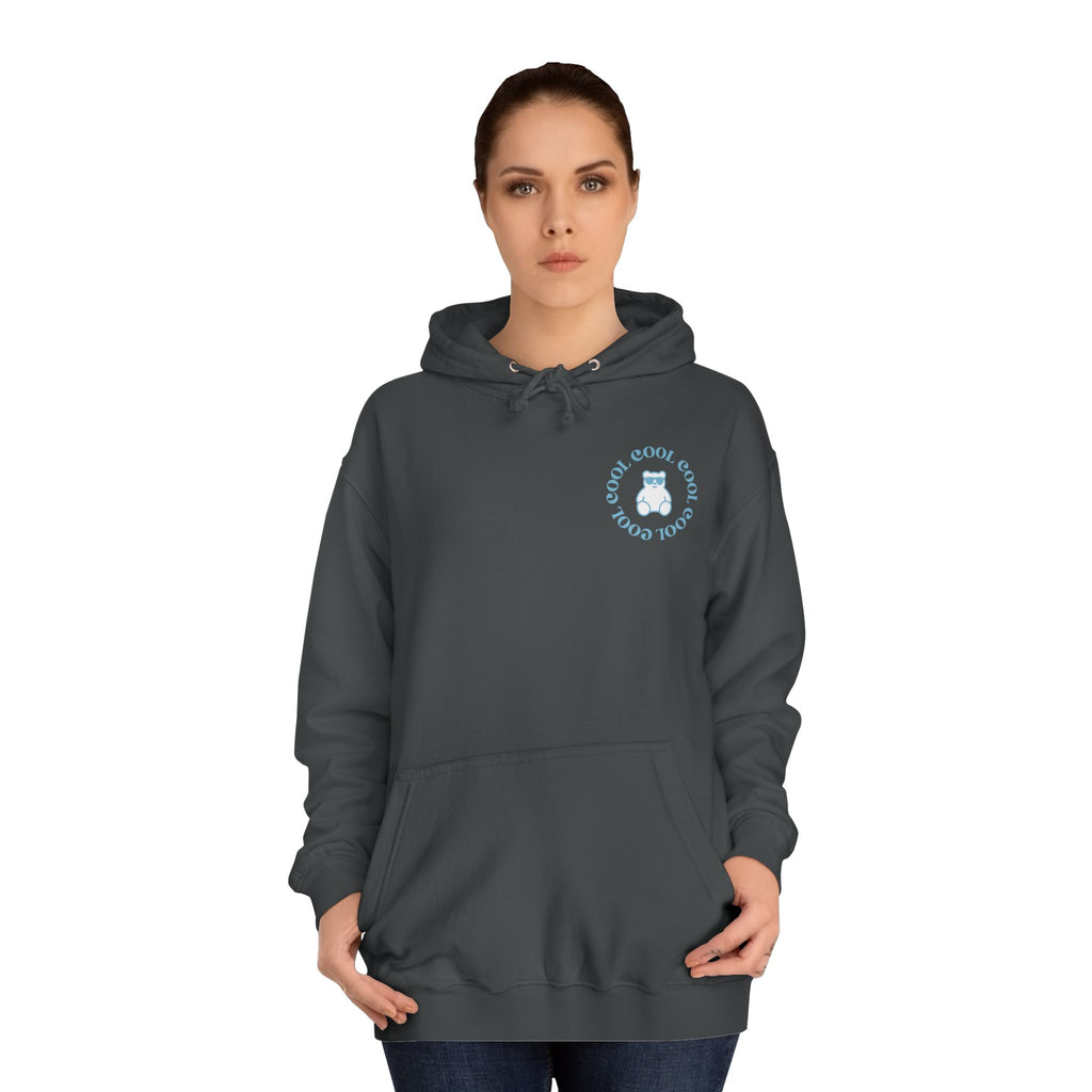 Love Yourself Hoodie — Positive Message College Hoodie | Light Blue Retro Script