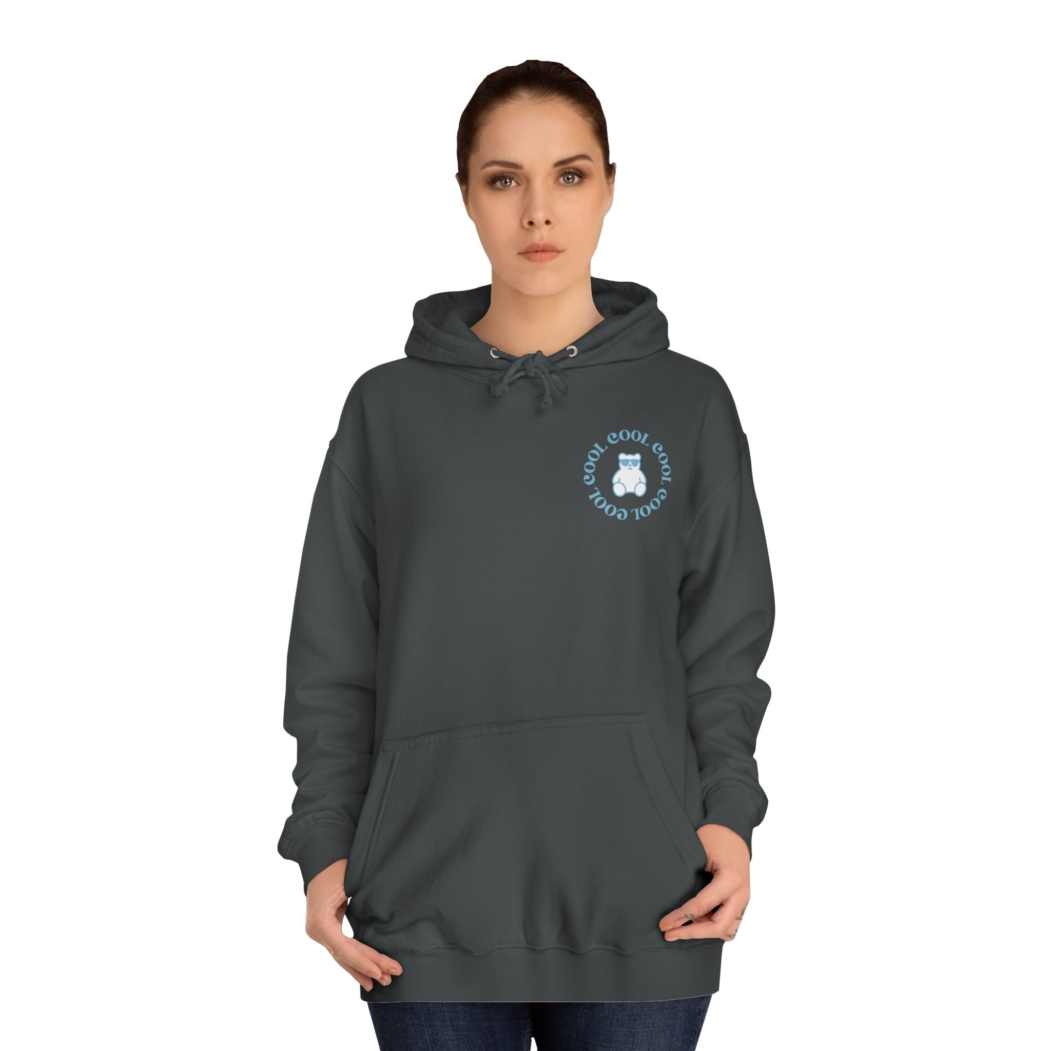 Love Yourself Hoodie — Positive Message College Hoodie | Light Blue Retro Script