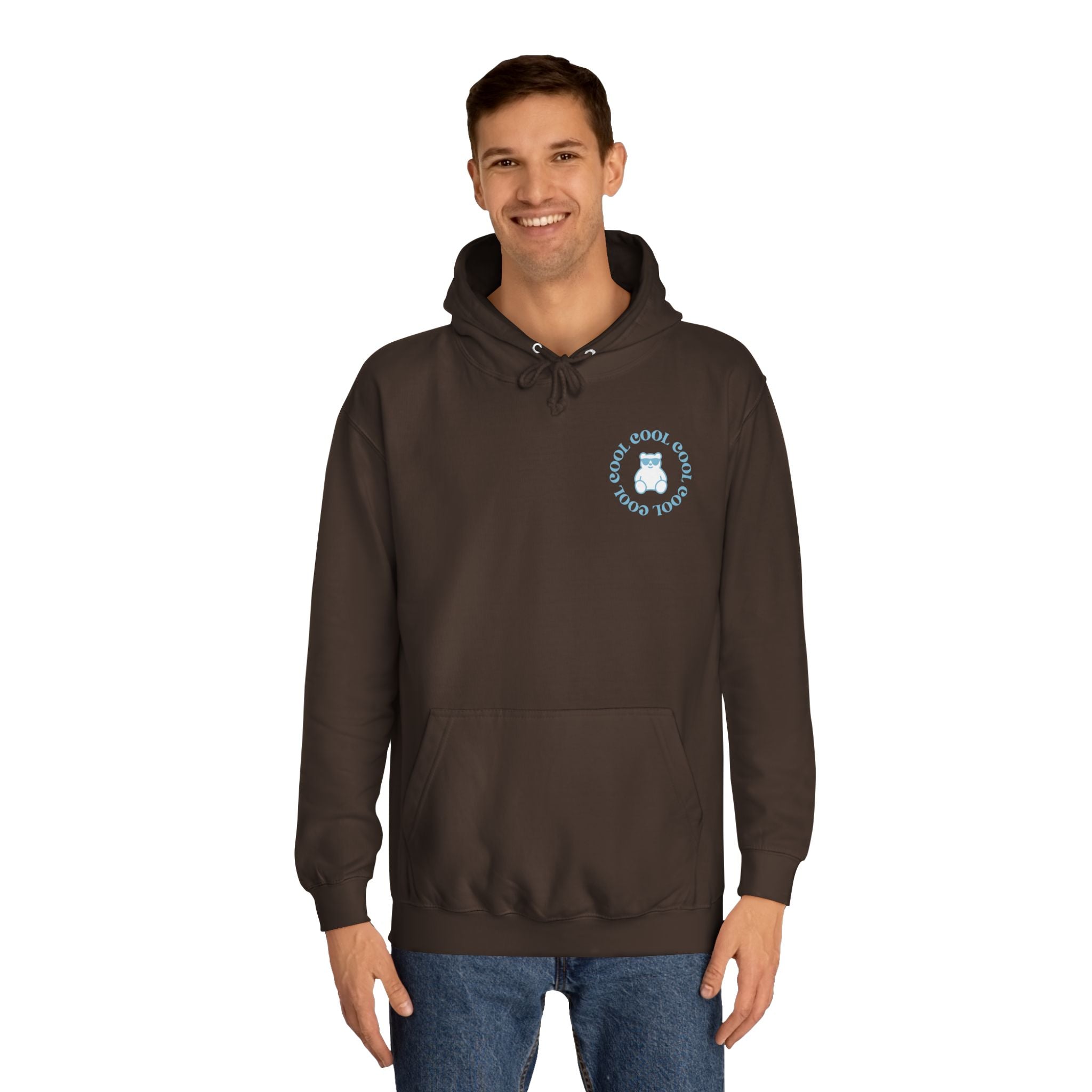 Love Yourself Hoodie — Positive Message College Hoodie | Light Blue Retro Script