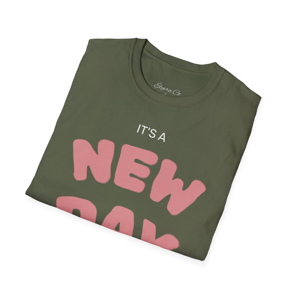 New Day T-Shirt — "It’s a New Day, Rise N' Shine" Positive Graphic Tee