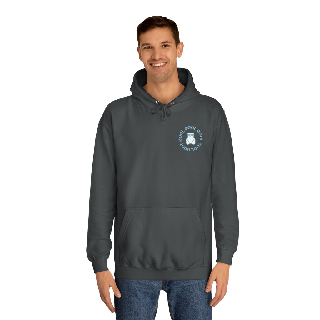 Love Yourself Hoodie — Positive Message College Hoodie | Light Blue Retro Script