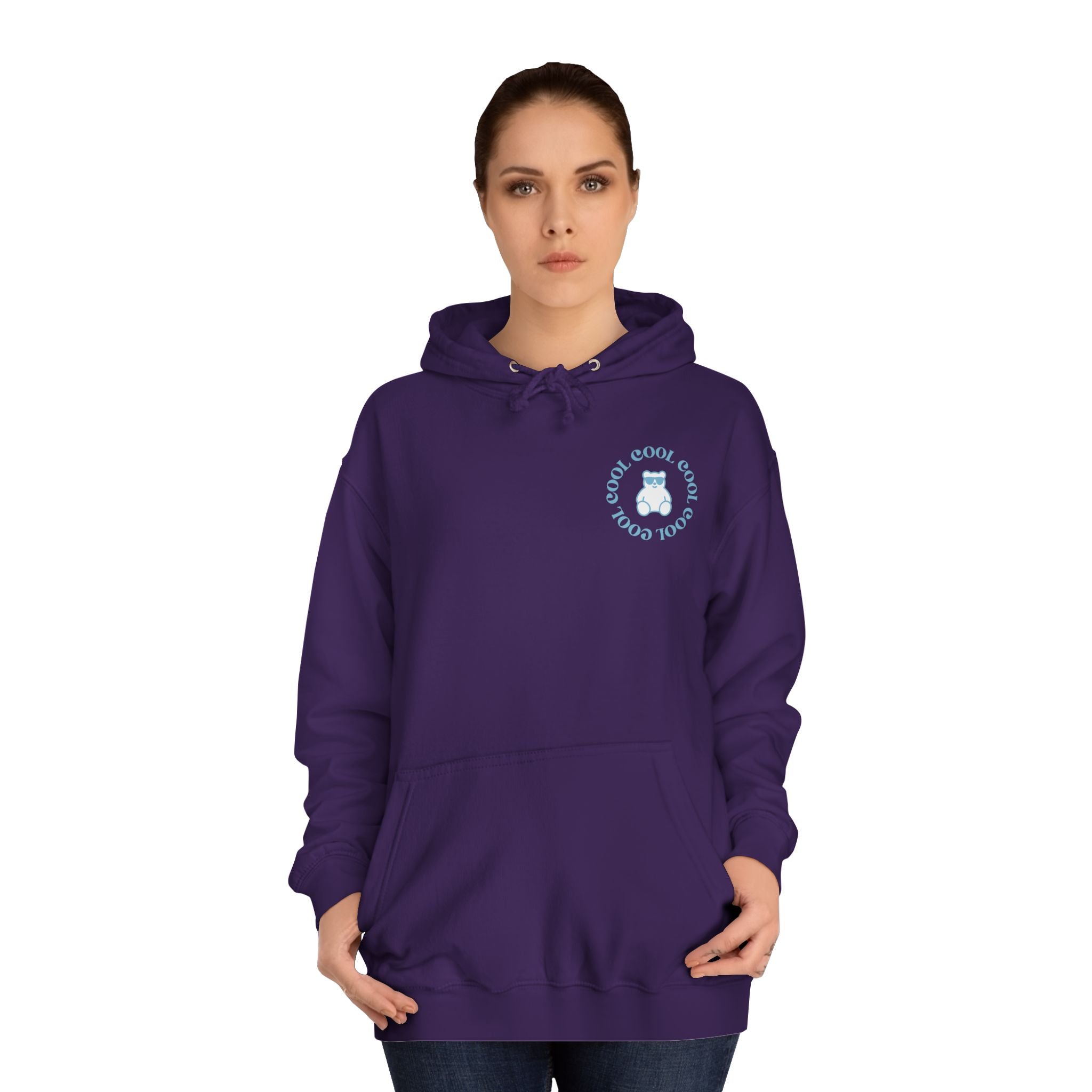 Love Yourself Hoodie — Positive Message College Hoodie | Light Blue Retro Script