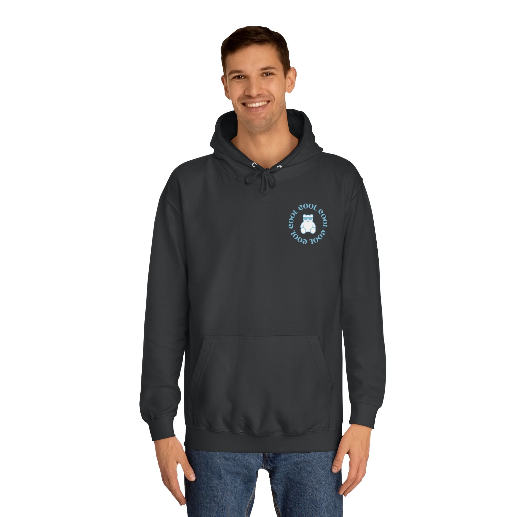 Love Yourself Hoodie — Positive Message College Hoodie | Light Blue Retro Script