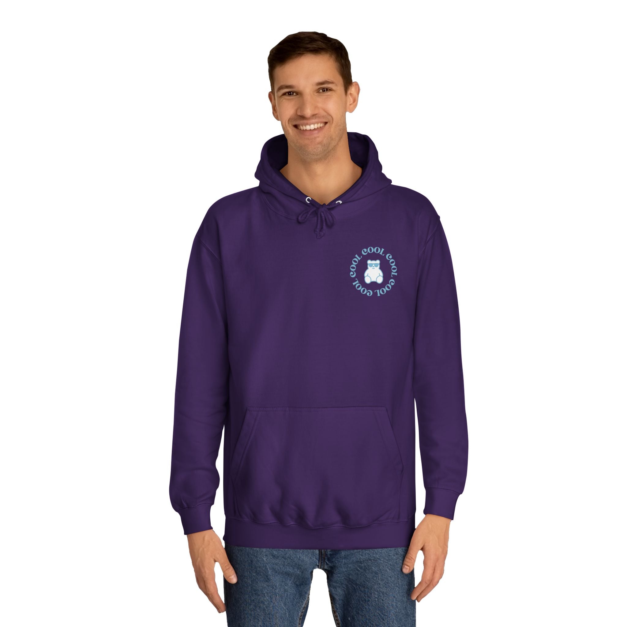 Love Yourself Hoodie — Positive Message College Hoodie | Light Blue Retro Script