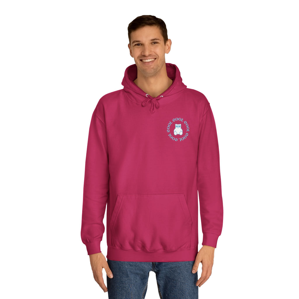 Love Yourself Hoodie — Positive Message College Hoodie | Light Blue Retro Script